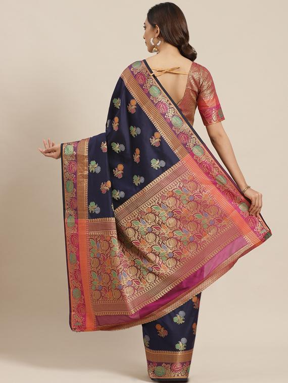 women's banarasi saree with blouse - 17468996 -  Standard Image - 1