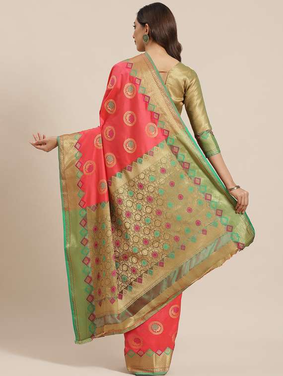 women's banarasi saree with blouse - 17468998 - Standard Image - 1