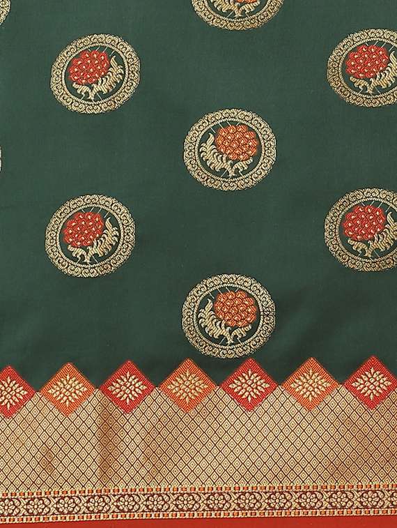 women's banarasi saree with blouse - 17469000 - Standard Image - 4