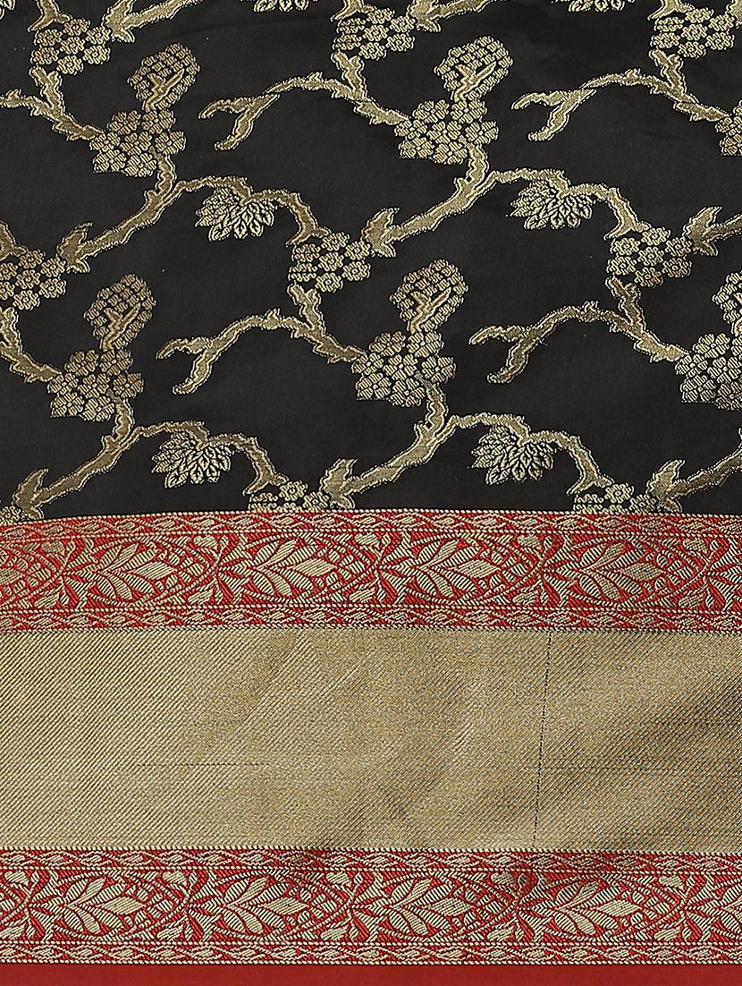 women's banarasi saree with blouse - 17469008 - Standard Image - 4