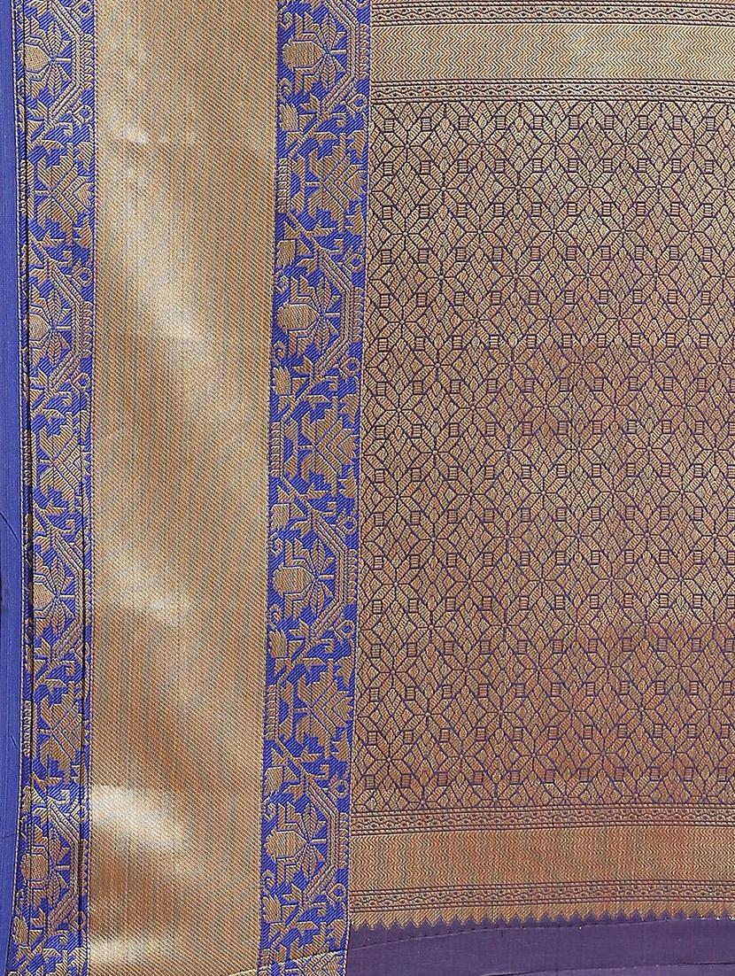 women's banarasi saree with blouse - 17469010 - Standard Image - 4