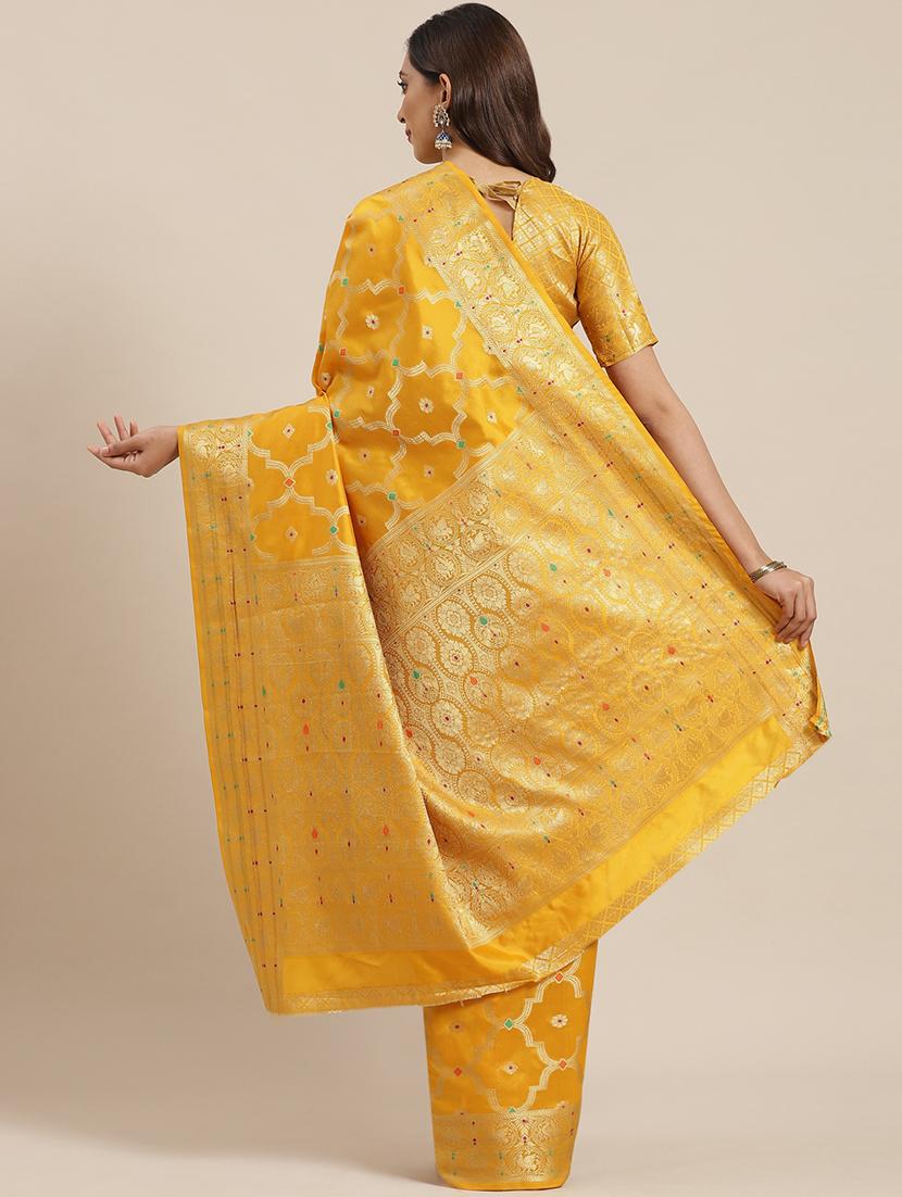 ethnic motifs banarasi saree - 17469018 -  Standard Image - 1