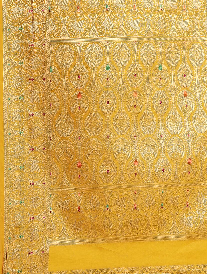 ethnic motifs banarasi saree - 17469018 - Standard Image - 4