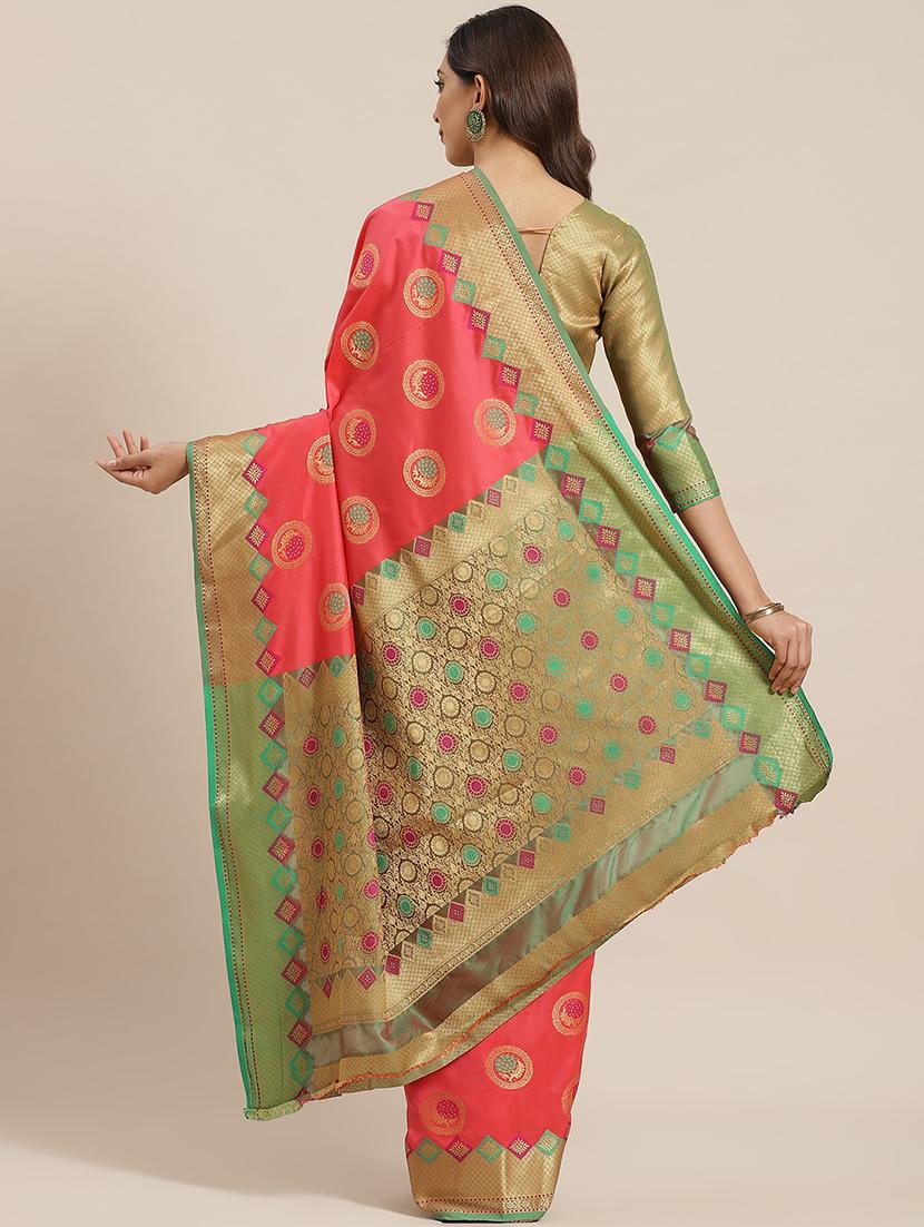 women's banarasi saree with blouse - 17469023 -  Standard Image - 1