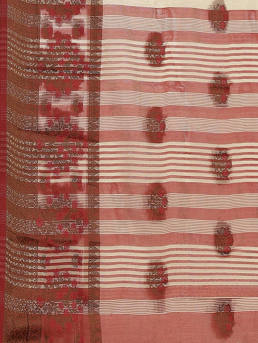self design woven saree with blouse - 17469026 - Standard Image - 4