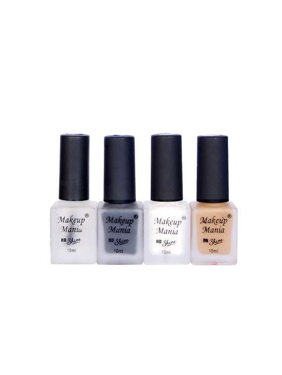 makeup mania nail polish combo, matte nail paint set of 4 pcs x 10ml each, nail polish set (441)
