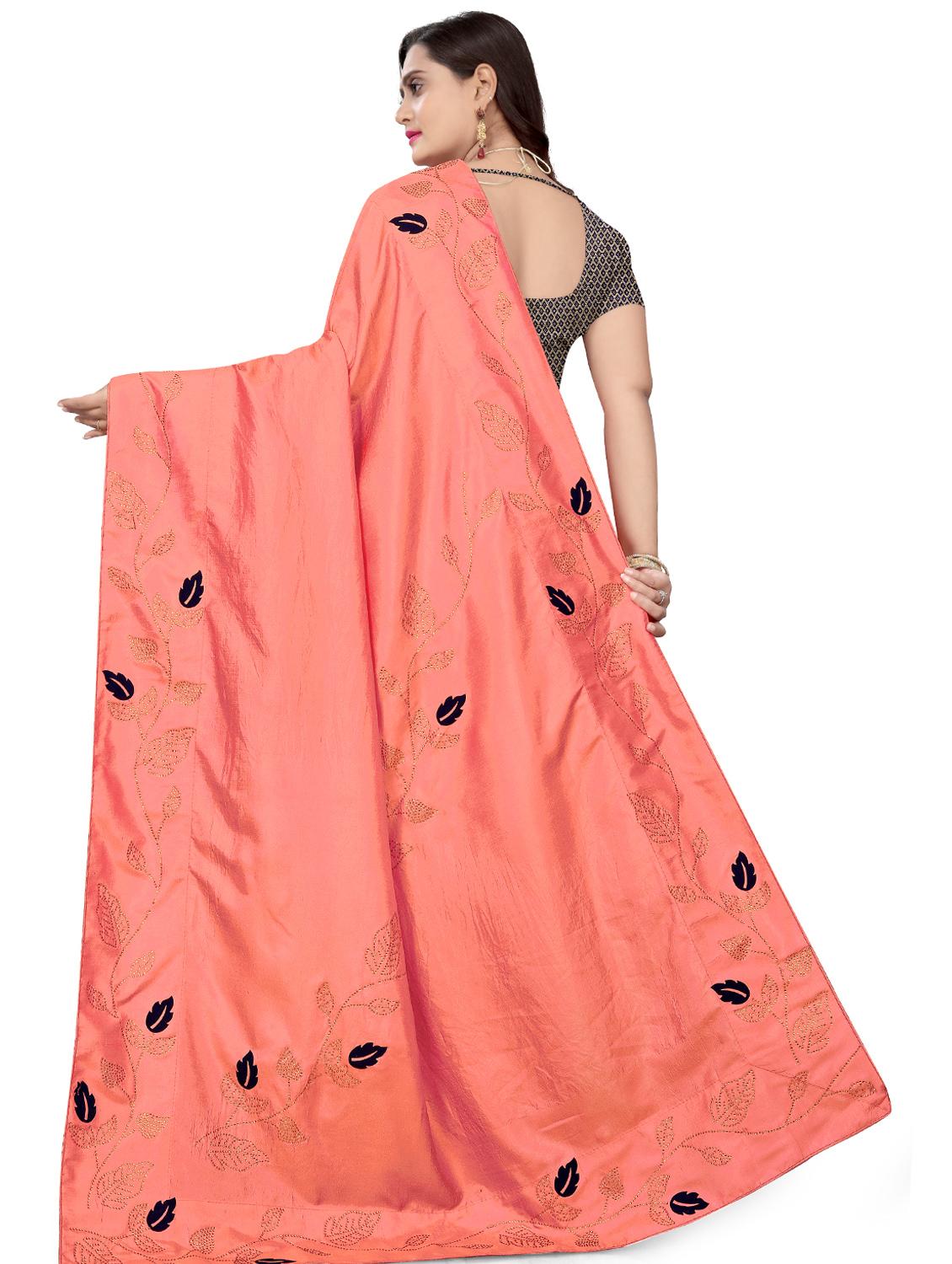solid embellished saree - 17470791 - Standard Image - 1