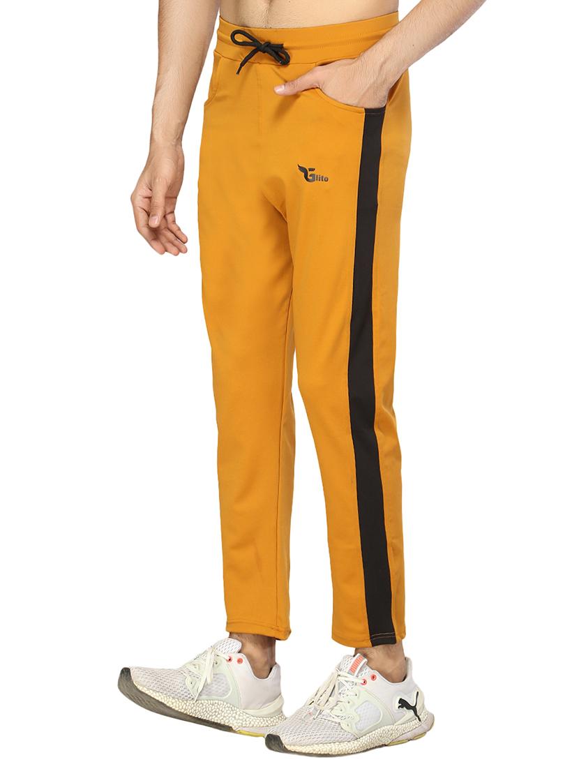 mustard side striped full length track pant - 17470800 -  Standard Image - 1