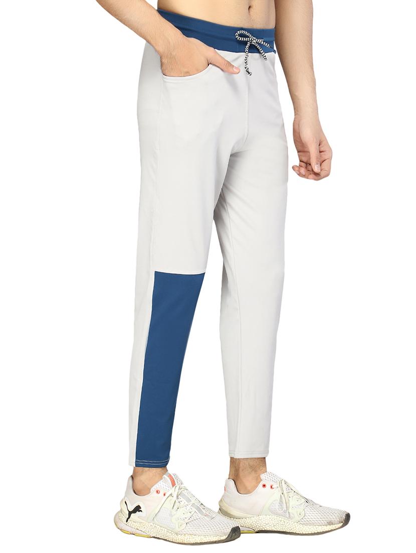 white color block full length track pant - 17470801 - Standard Image - 1