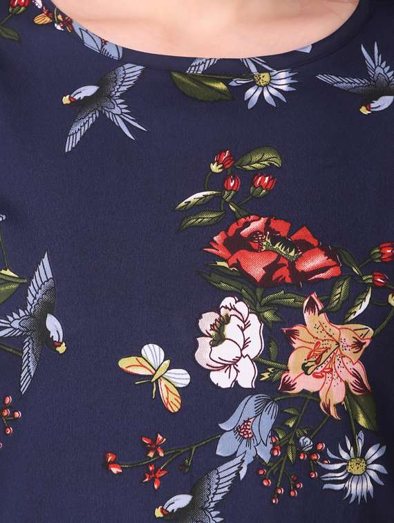 round neck ruffled layered top - 17471380 -  Standard Image - 4