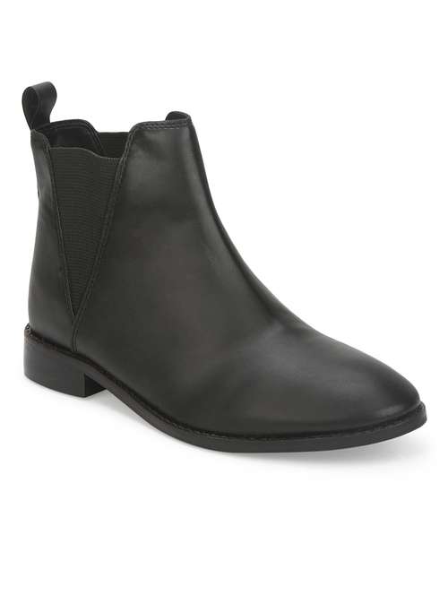 black ankle length boot - 17472878 -  Standard Image - 0
