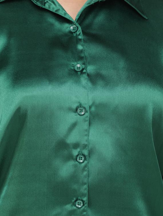 satin straight fit shirt - 17473150 - Standard Image - 4