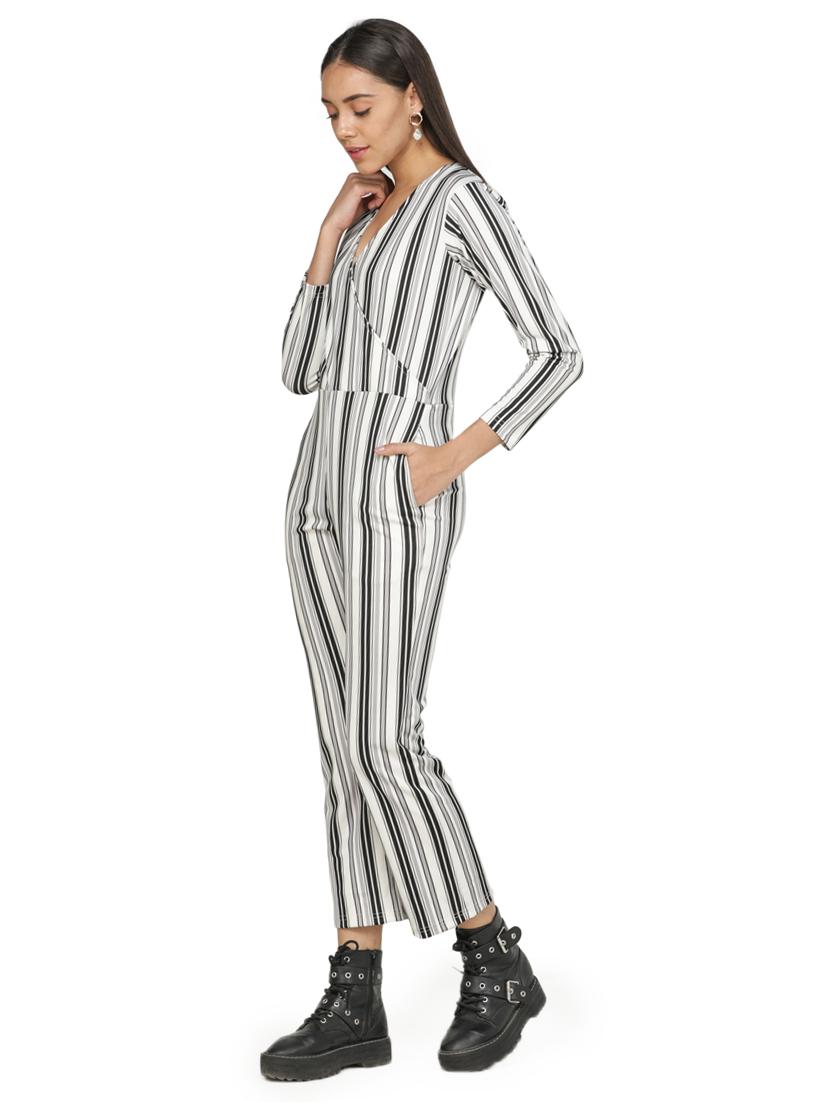 pocket detail striped jumpsuit  - 17473156 -  Standard Image - 1