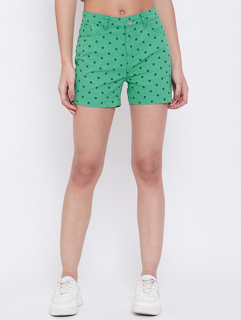 mid rise polka dot shorts - 17473932 - Zoom Image - 0