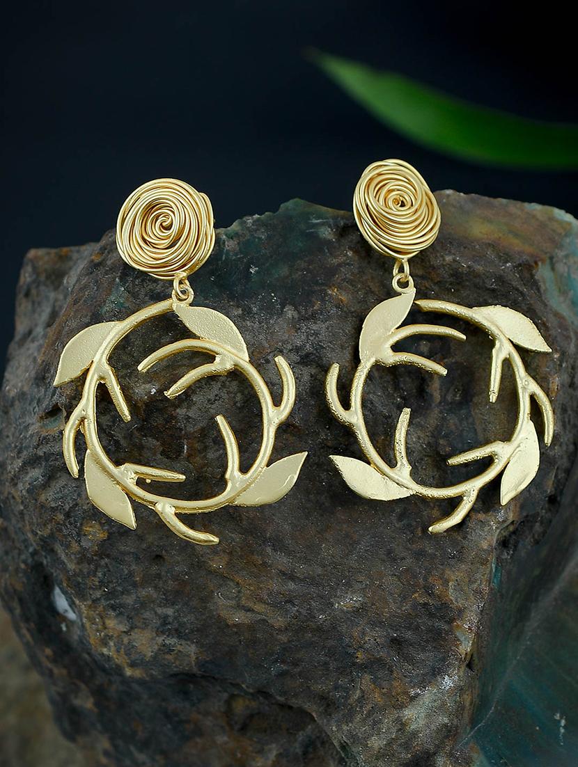 gold brass drop earring - 17474043 -  Standard Image - 1