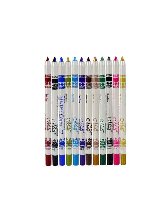 me now 12 colors waterproof eye/lip liners (sparkling)