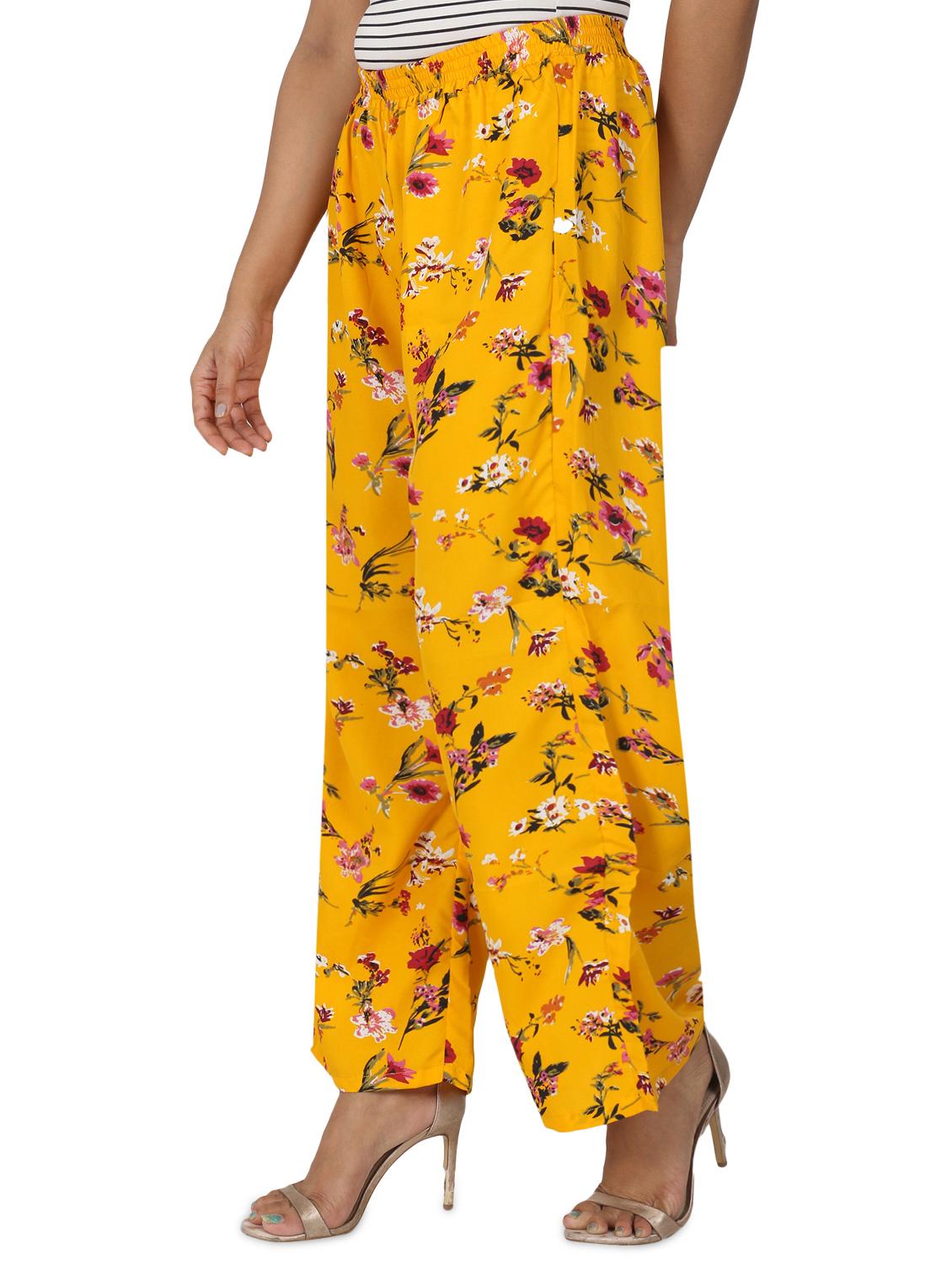 mid rise floral palazzo - 17475142 - Standard Image - 1