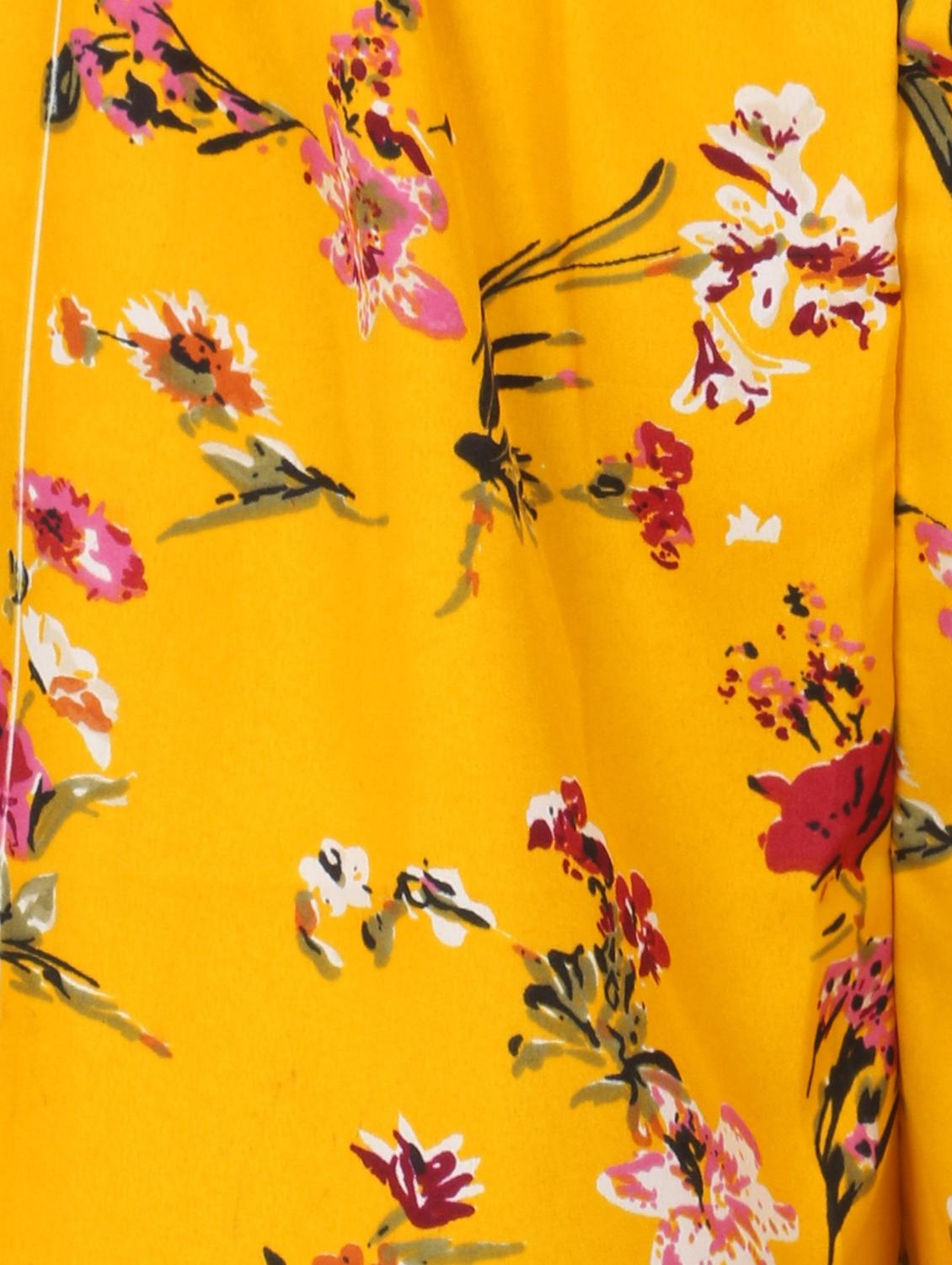 mid rise floral palazzo - 17475142 - Standard Image - 4
