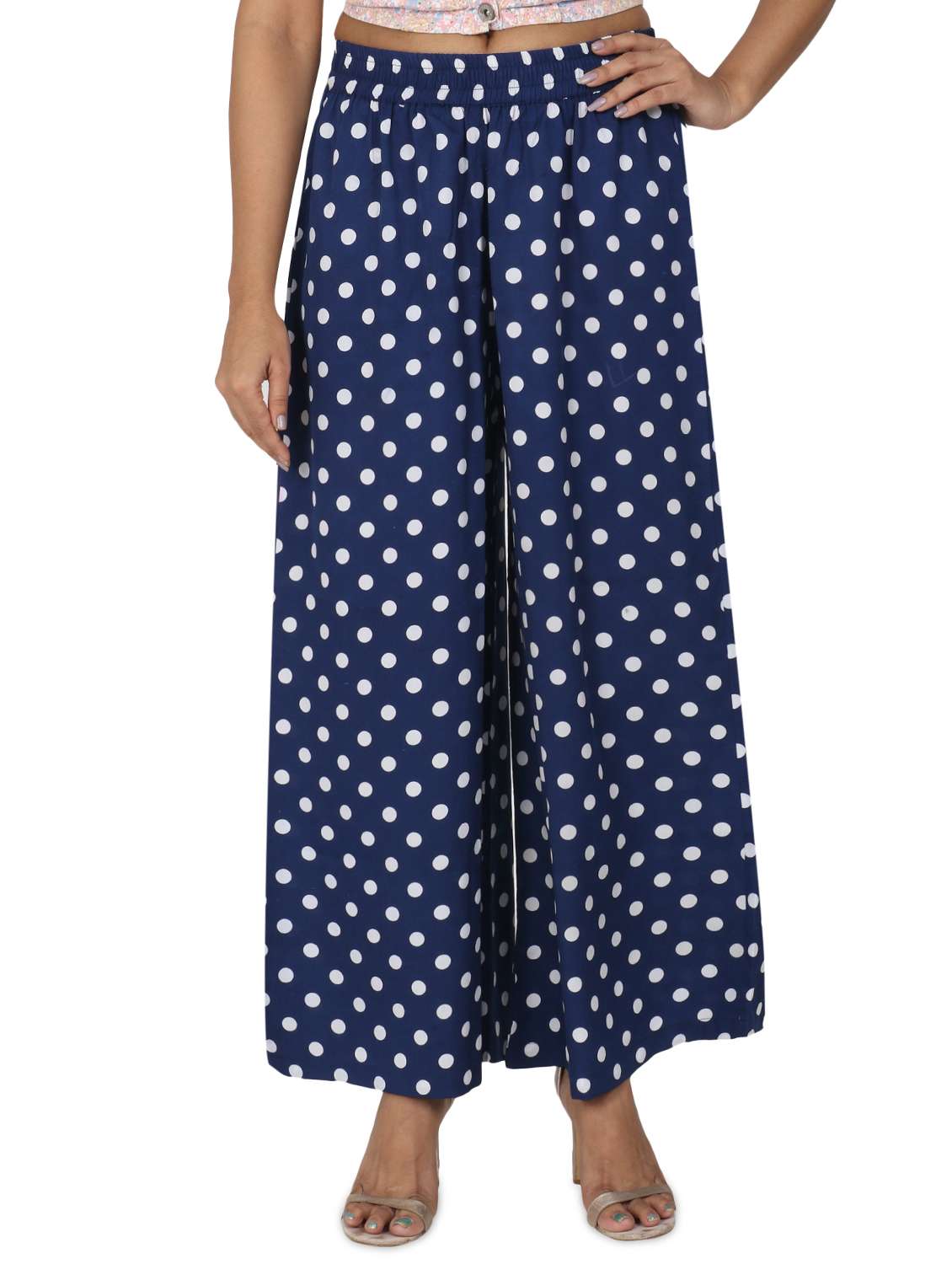 mid rise polka dot palazzo 