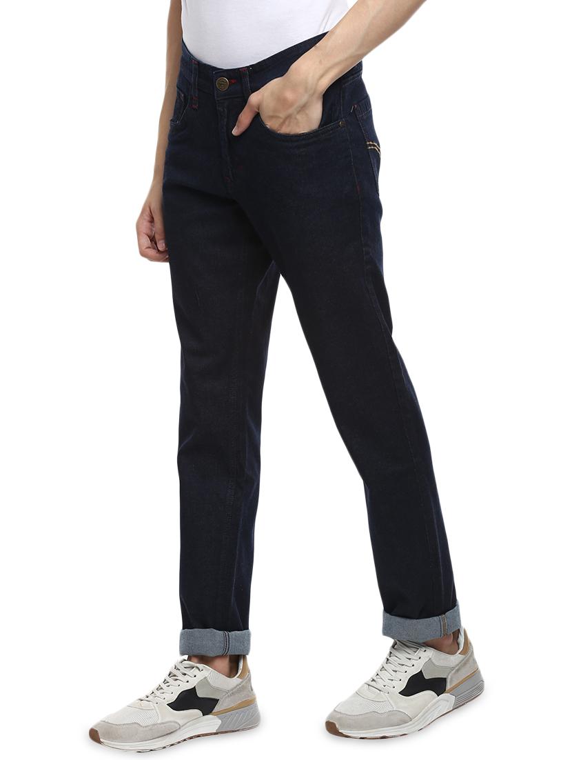 dark blue plain denim jeans - 17475148 - Standard Image - 1