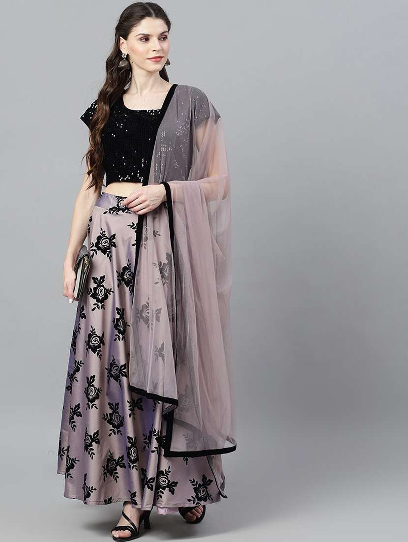 printed flared lehenga