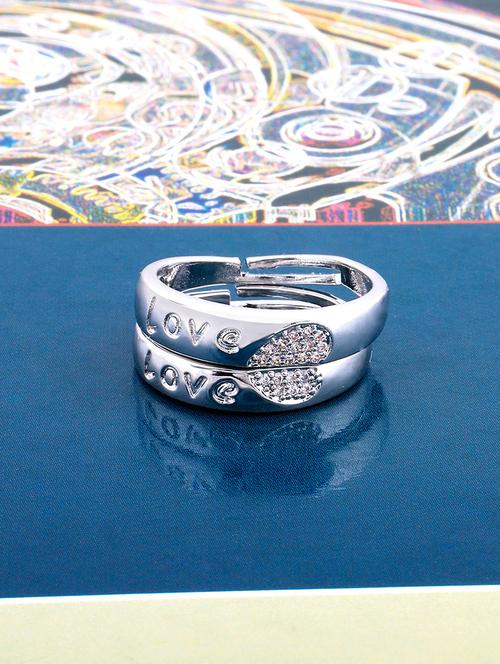silver crystal combo ring - 17476358 -  Standard Image - 0