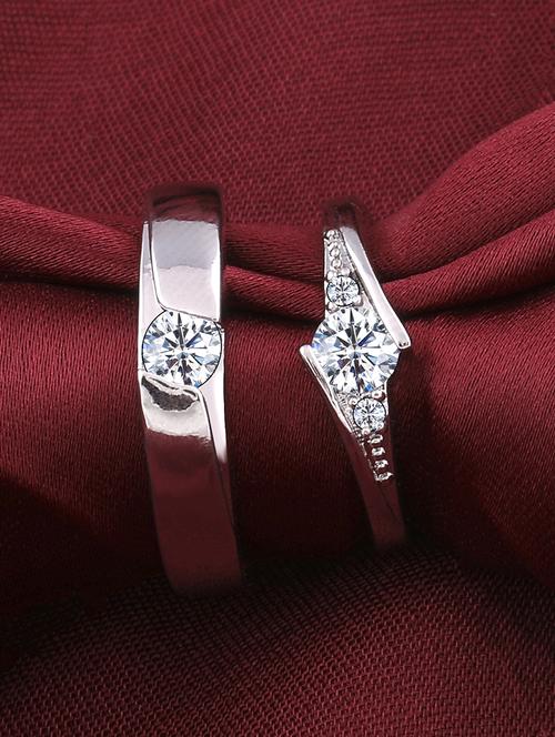 silver crystal combo ring - 17476367 -  Standard Image - 0