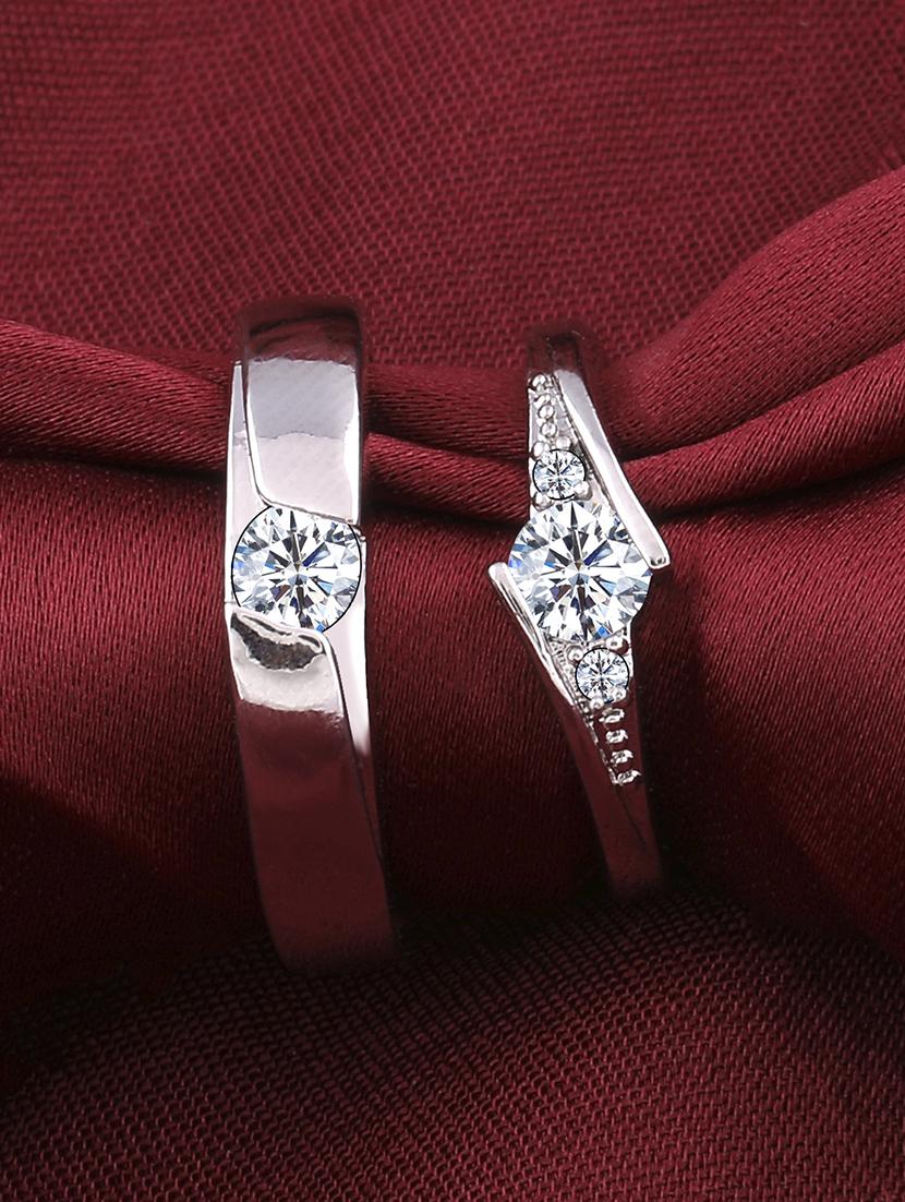 silver crystal combo ring - 17476367 -  Zoom Image - 0