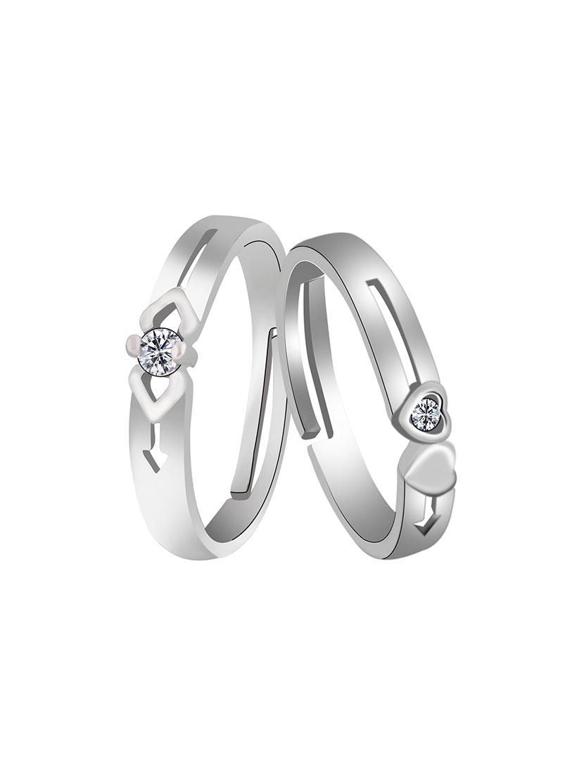 silver crystal combo ring - 17476406 - Standard Image - 1
