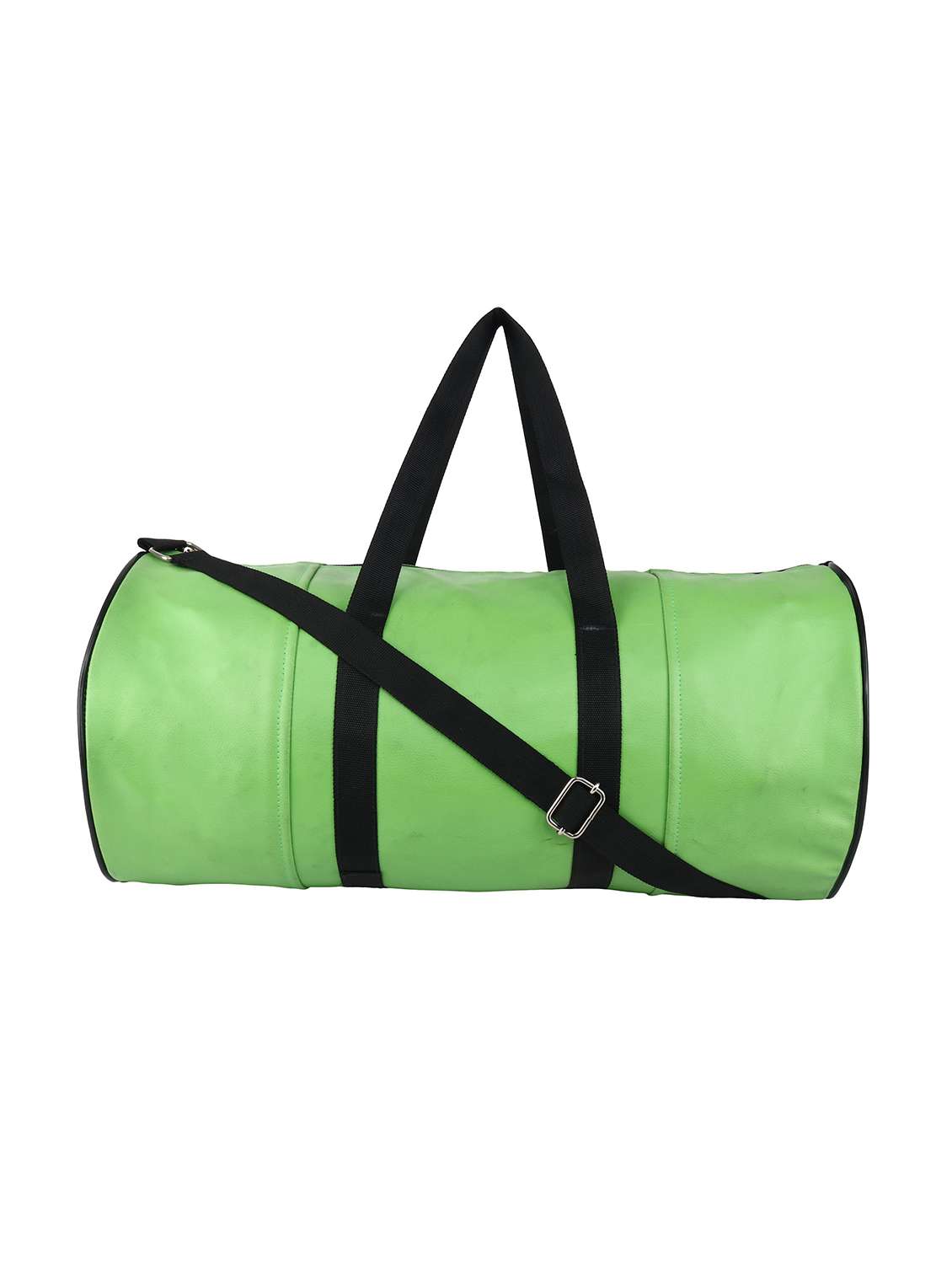 green leatherette (pu) dufflebag