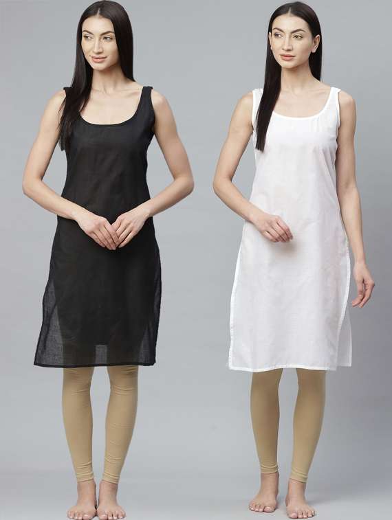 ada set of 2 black & white camisole 