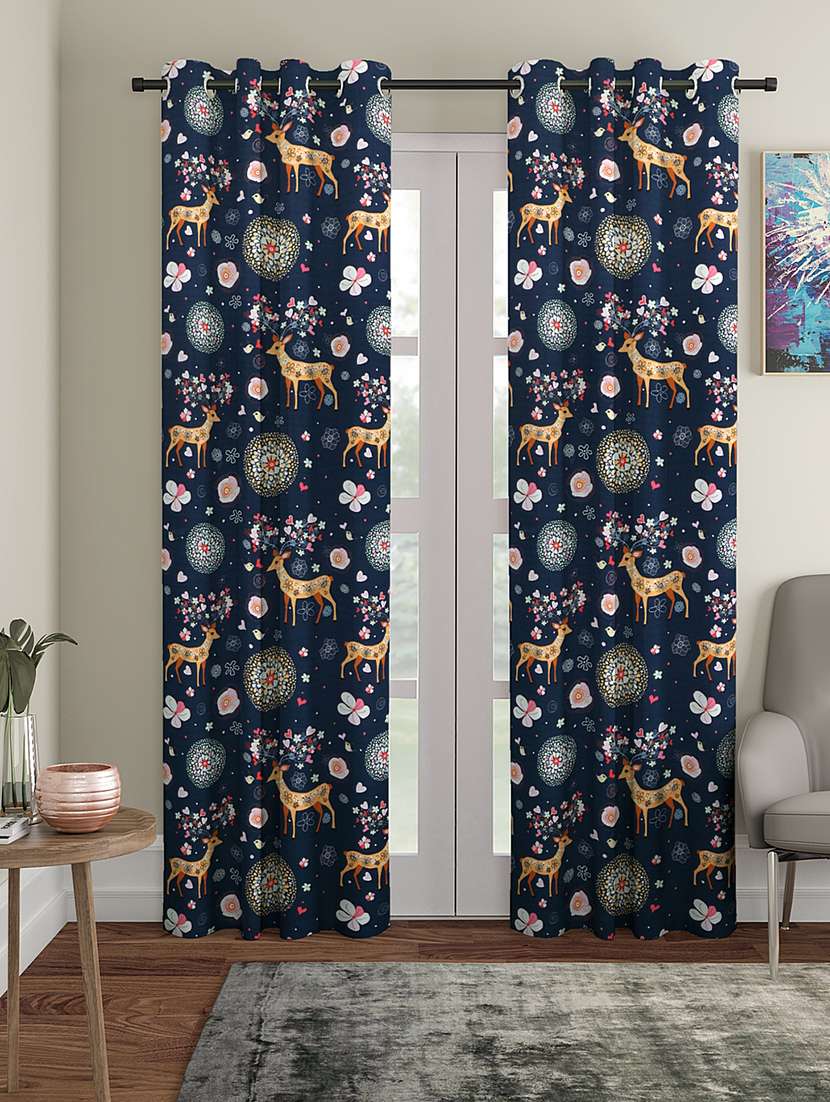 long door pack of 2 polyester curtain