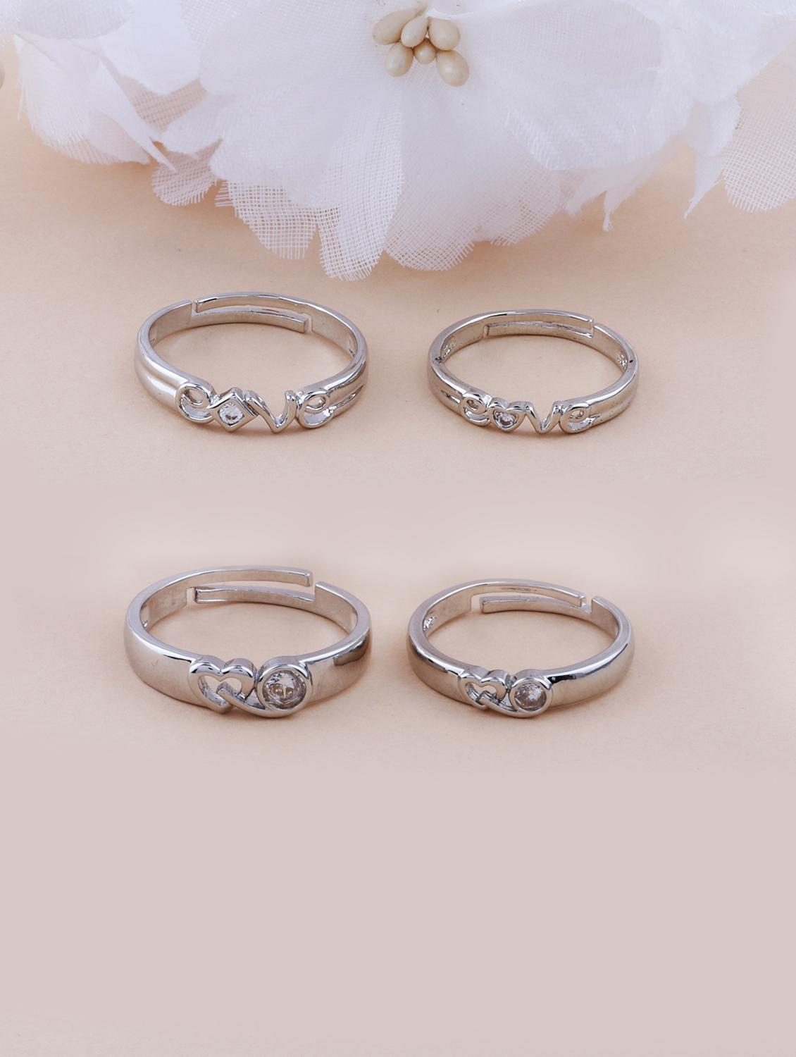 silver crystal combo ring - 17478130 - Standard Image - 1