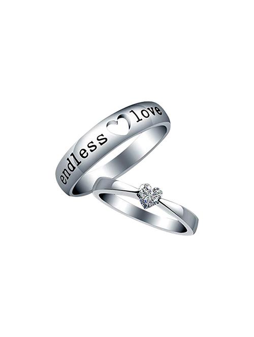 silver crystal combo ring - 17478142 - Standard Image - 0