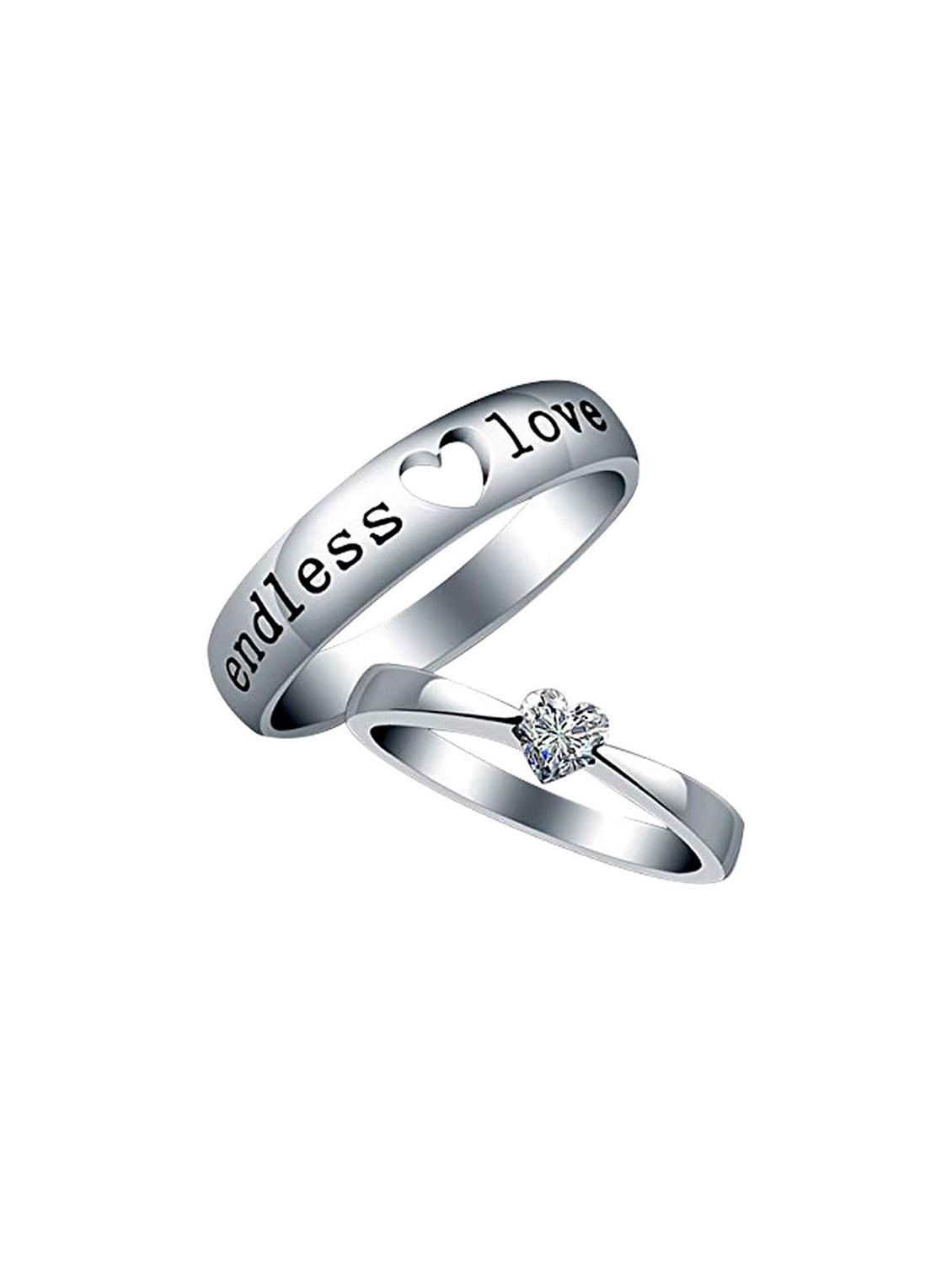 silver crystal combo ring - 17478142 - Zoom Image - 0