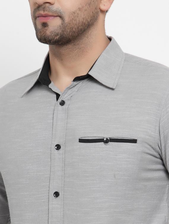 mens solids formal shirt - 17478163 - Standard Image - 4