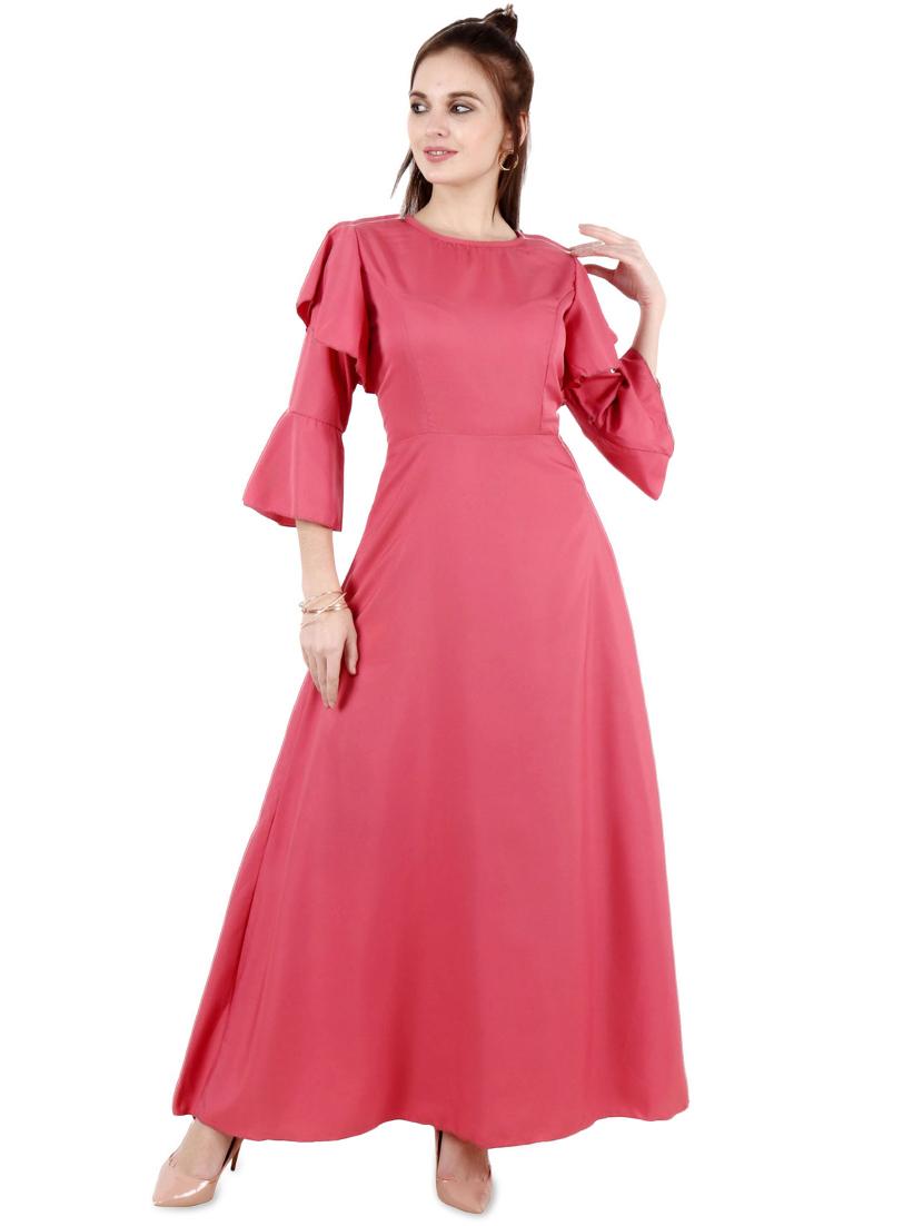 women's fit & flare solid dress - 17478933 -  Zoom Image - 0