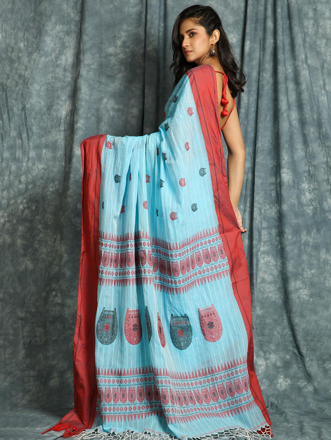 self design woven saree - 17482418 - Standard Image - 1