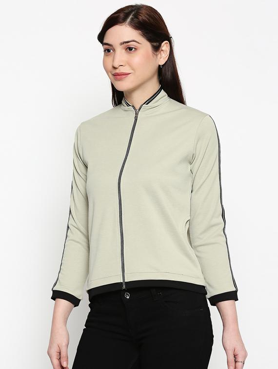 mandarin neck taped jacket - 17482779 -  Standard Image - 1