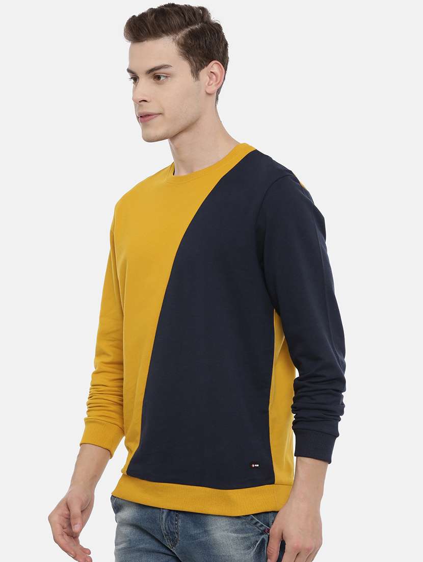 mens color block sweatshirt - 17483731 - Standard Image - 1