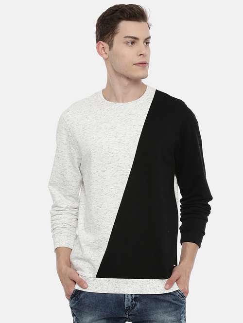 mens color block sweatshirt - 17483733 -  Standard Image - 0