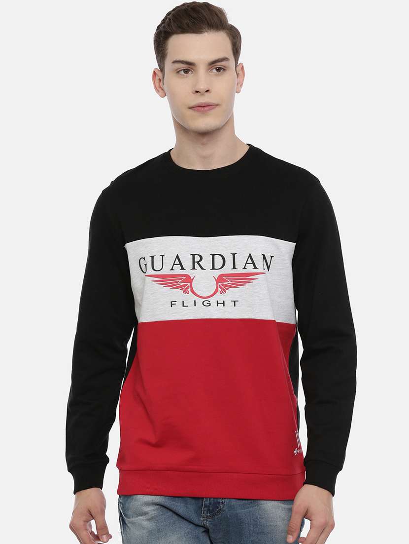 mens color block sweatshirt