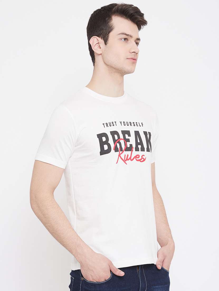 white printed t-shirt - 17483925 -  Standard Image - 1