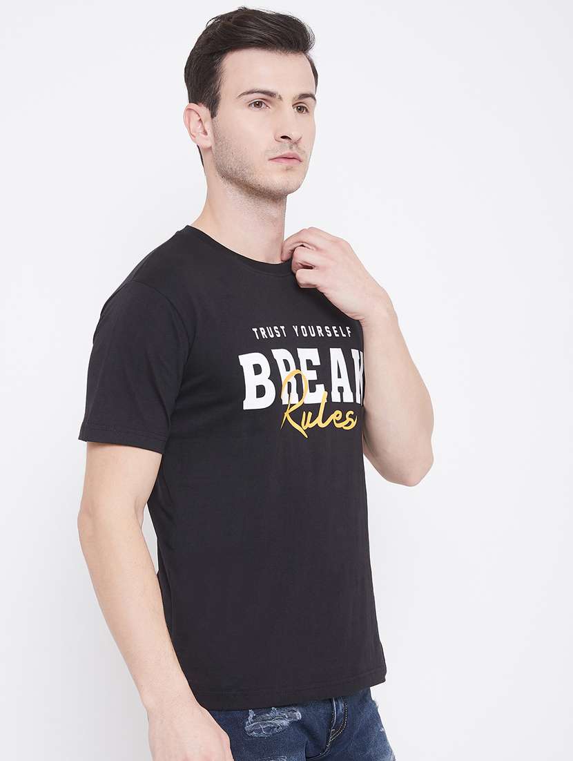 Black Printed T-shirt - 17483928 -  Standard Image - 1