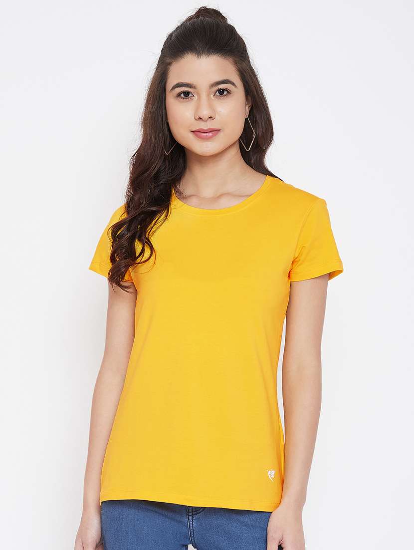 women's plain round neck t-shirt - 17484745 - Zoom Image - 0