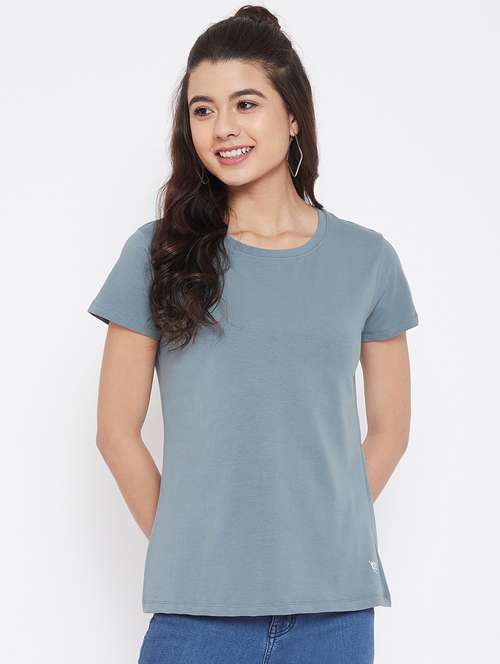 women's plain round neck t-shirt - 17484751 -  Standard Image - 0