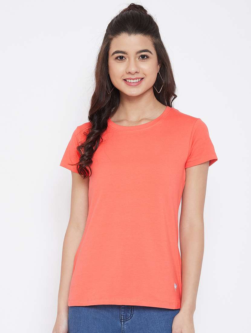 women's plain crew neck t-shirt