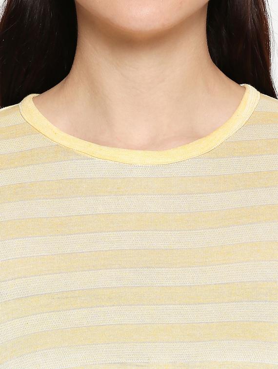 round neck striped tee - 17484786 - Standard Image - 4