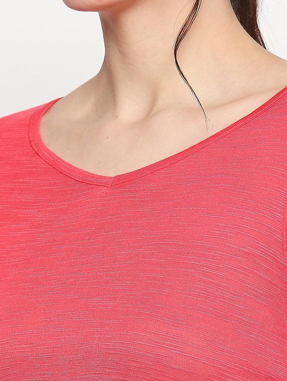 vneck solid tee - 17484798 - Standard Image - 4