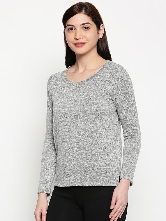 v-neck melange tee - 17484807 -  Standard Image - 1